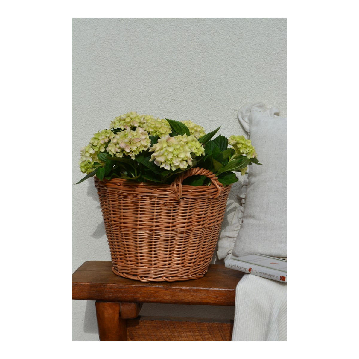 Coș din răchită fabricat din răchită naturală de 30 cm