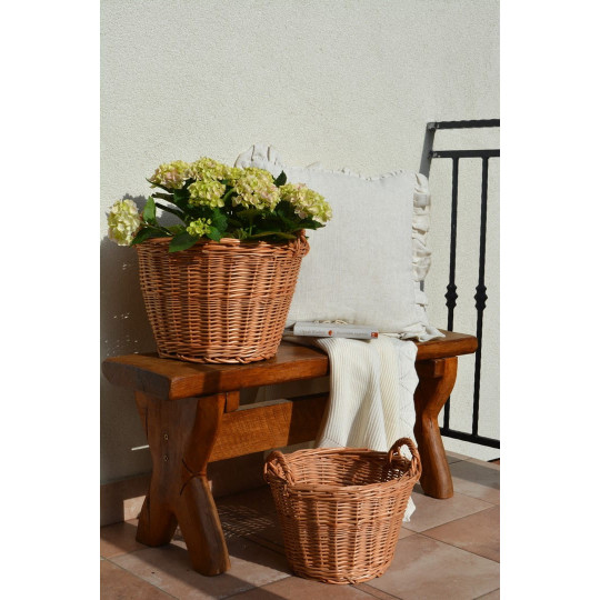 Coș din răchită fabricat din răchită naturală de 30 cm