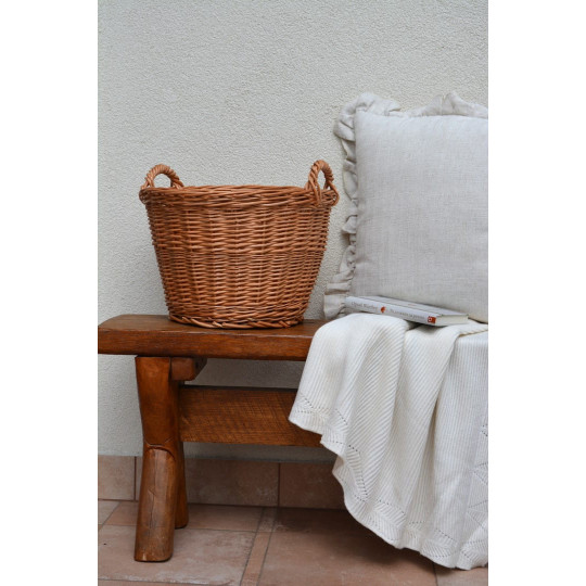 Coș din răchită fabricat din răchită naturală de 30 cm