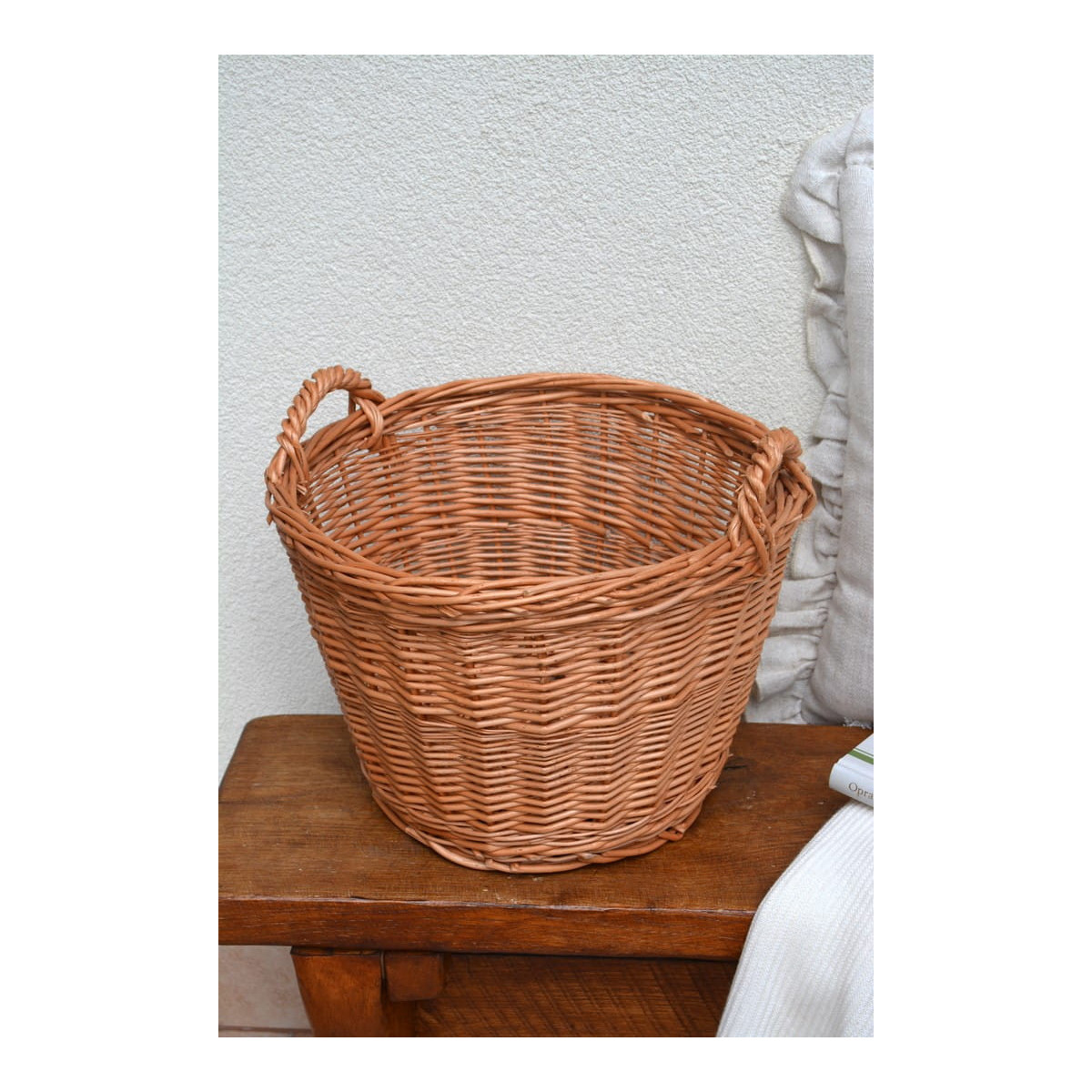 Coș din răchită fabricat din răchită naturală de 30 cm