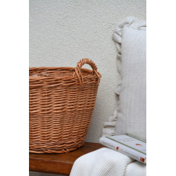 Coș din răchită fabricat din răchită naturală de 30 cm