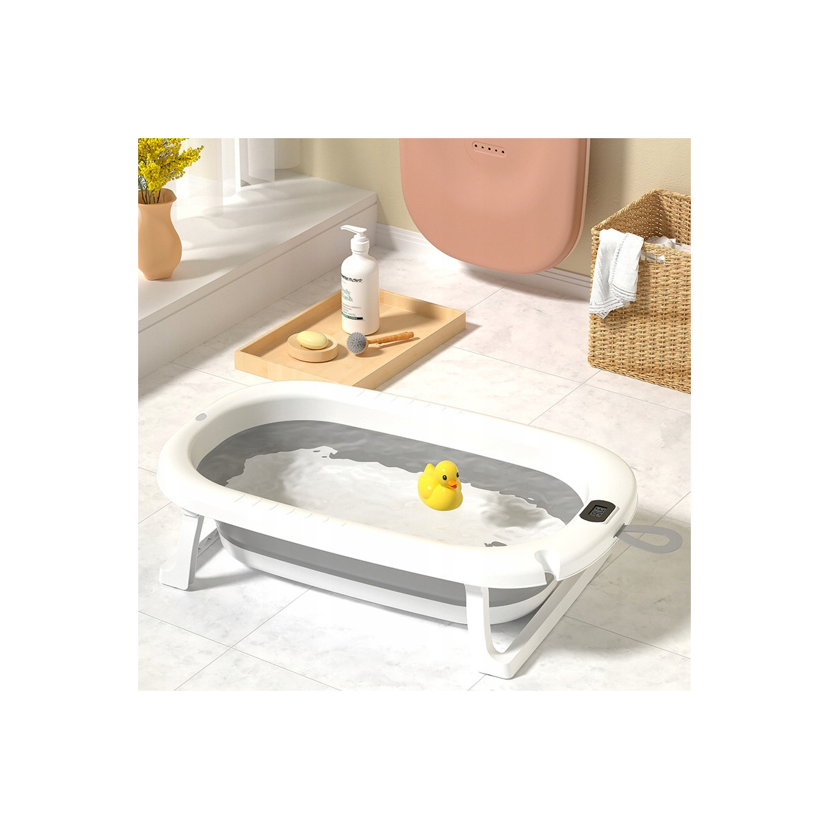 Vanița OLAF pentru nou-născuți cu pernuță, suport și termometru