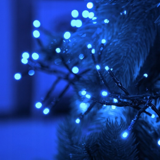 Vizu nu LED de Crăciun 100 LED de culoare albastră