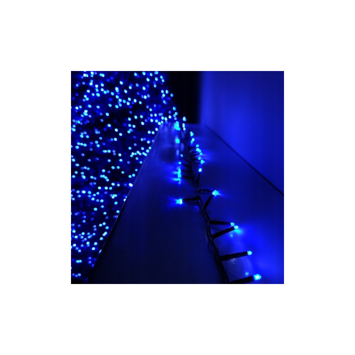 Vizu nu LED de Crăciun 100 LED de culoare albastră
