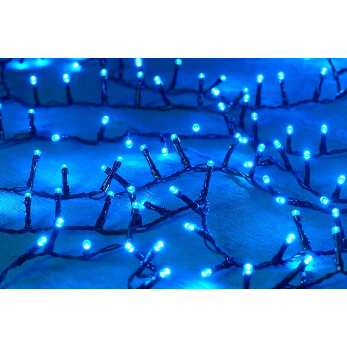 Vizu nu LED de Crăciun 100 LED de culoare albastră