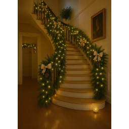 Kvalitative lumini LED de Crăciun 100 LED în culoarea alb cald.