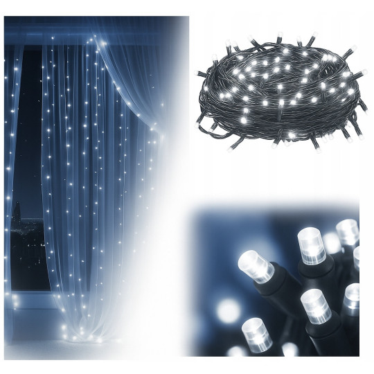 Luminile LED economice cu 8 moduri de iluminare - alb rece 200 LED