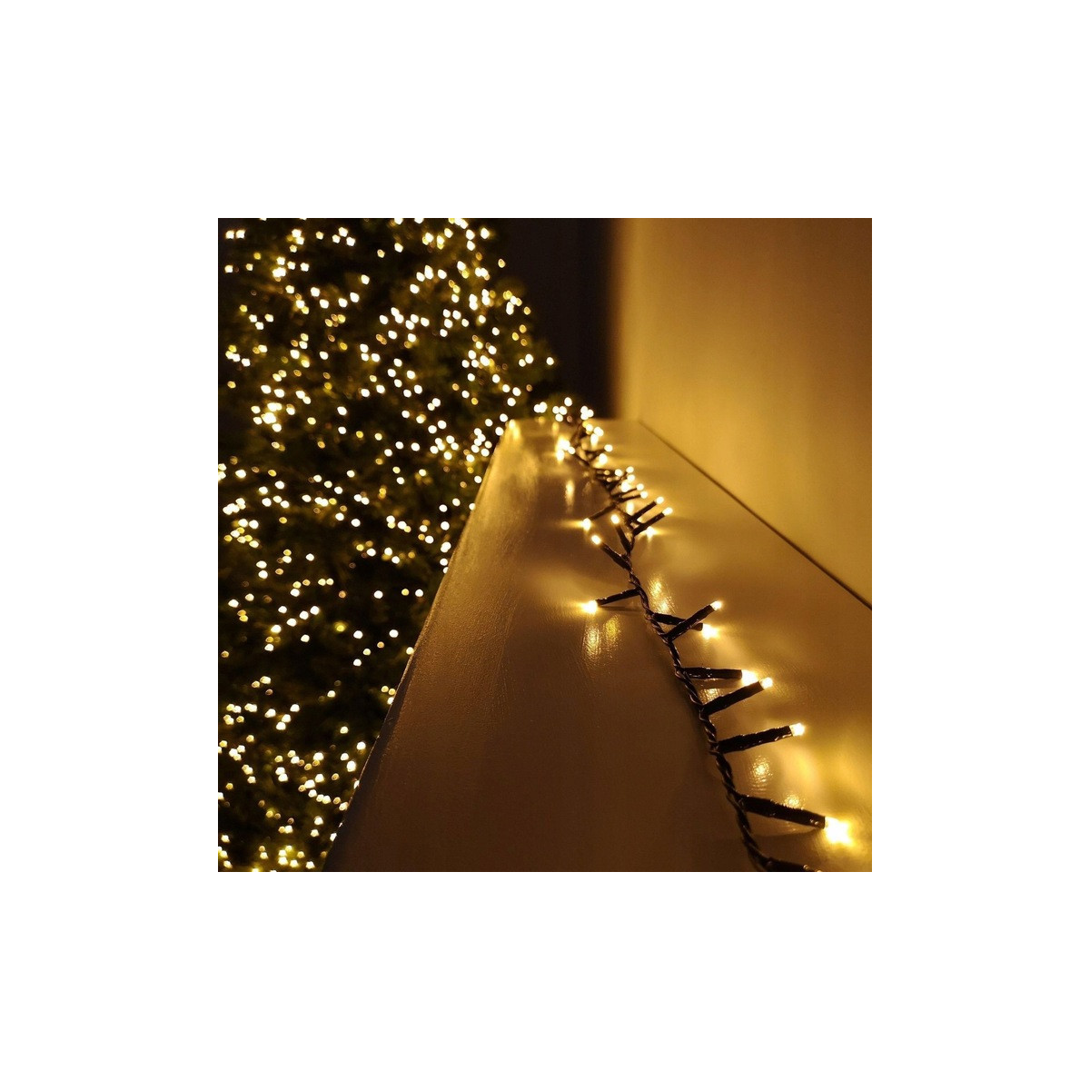 Lumine LED de Crăciun ieftine în culoare albă caldă - 200 LED