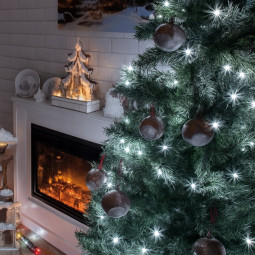 Interioare lumini de Crăciun cu 8 moduri de iluminare - alb rece 300 LED