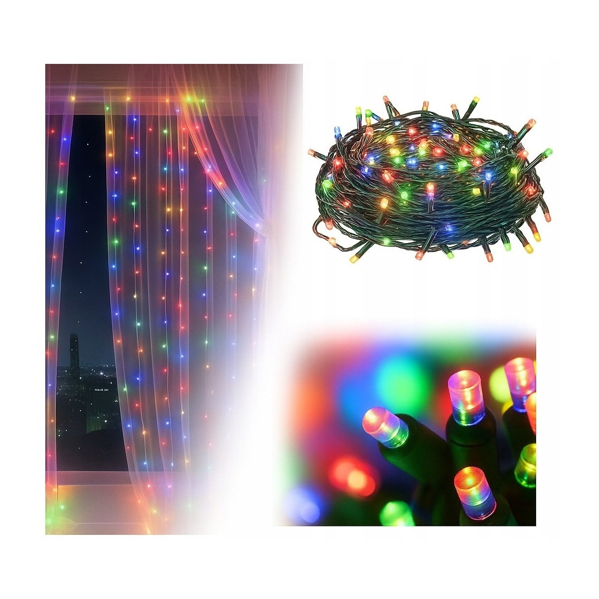 LED banda luminoasă colorată pentru Crăciun, 500 LED-uri la un preț super - Multicolor