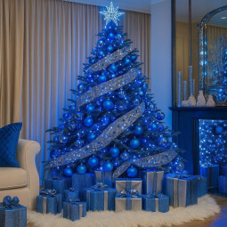 V Noël LED lumini, 1000 LED de culoare albastră