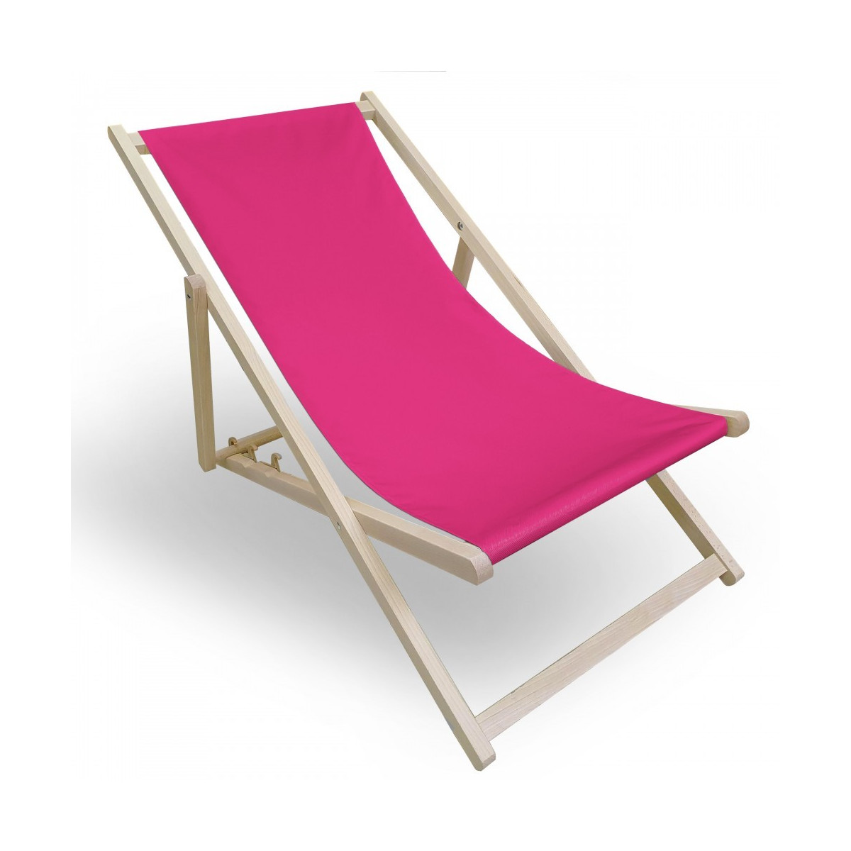 Lehátko din lemn cu un roz tare roz.