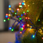Lumină LED colorată de Crăciun pentru exterior, 100 LED