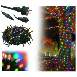 Lumină LED colorată de Crăciun pentru exterior, 100 LED