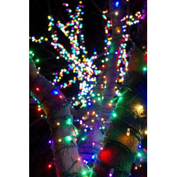 Lumină LED colorată de Crăciun pentru exterior, 100 LED