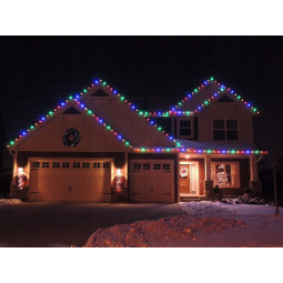 Lumină LED colorată de Crăciun pentru exterior, 100 LED