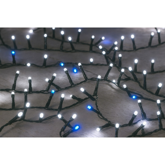 Lumini de Crăciun LED economice pentru exterior, alb rece 100 LED