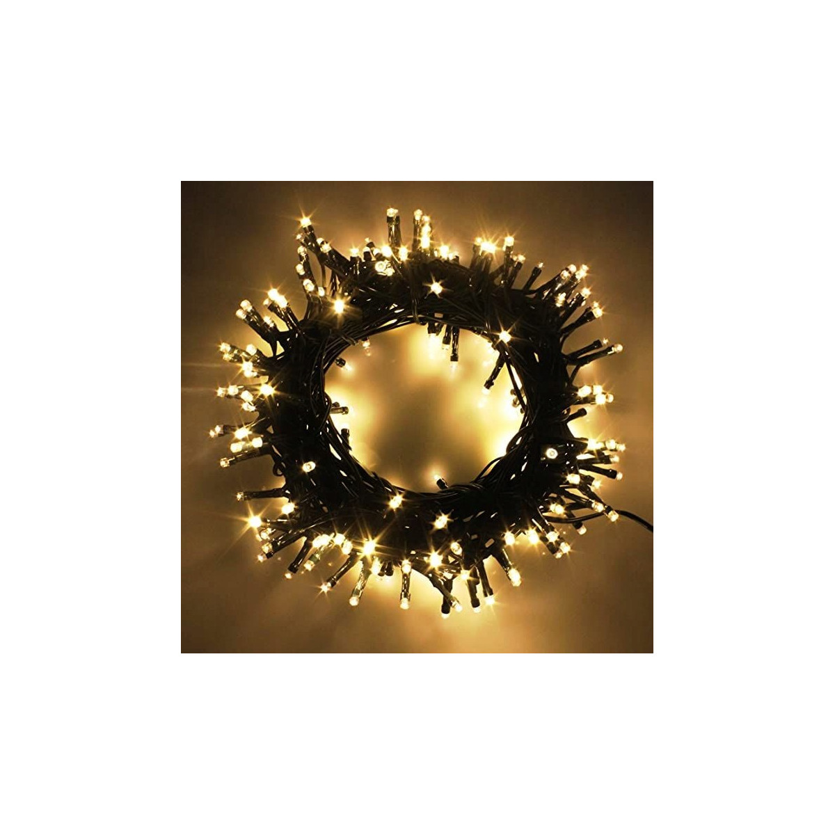 Iluminare exterioară de Crăciun, lumina albă caldă, 100 LED