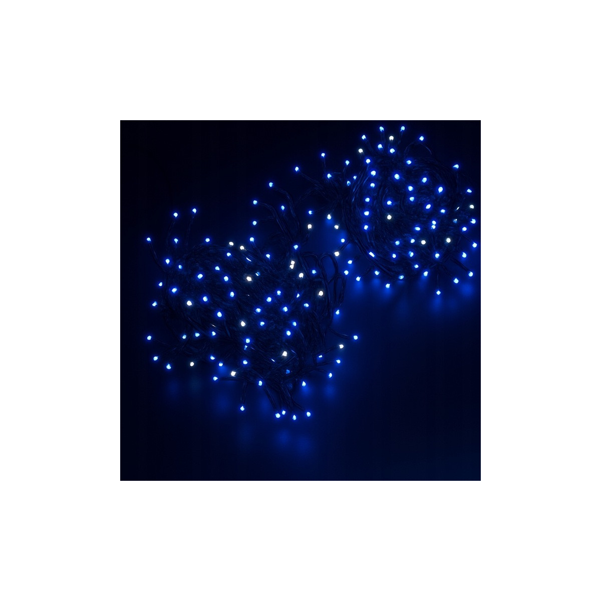 Globuri LED de Crăciun 200 LED – albastre, exterioare cu efect FLASH