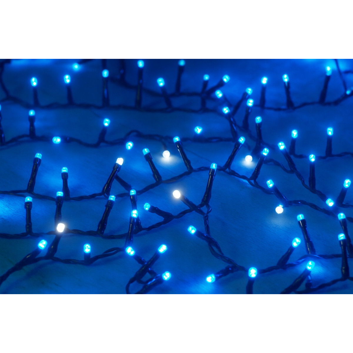 Globuri LED de Crăciun 200 LED – albastre, exterioare cu efect FLASH