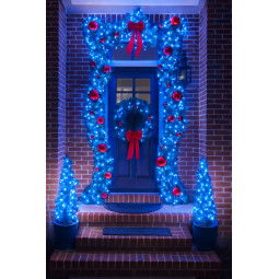 Luminari de Crăciun LED albastre 1000 bucăți cu efect