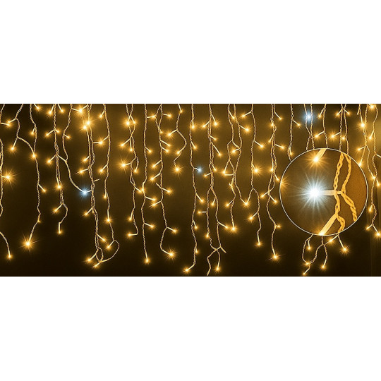 Sârme luminoase, 500LED, alb cald