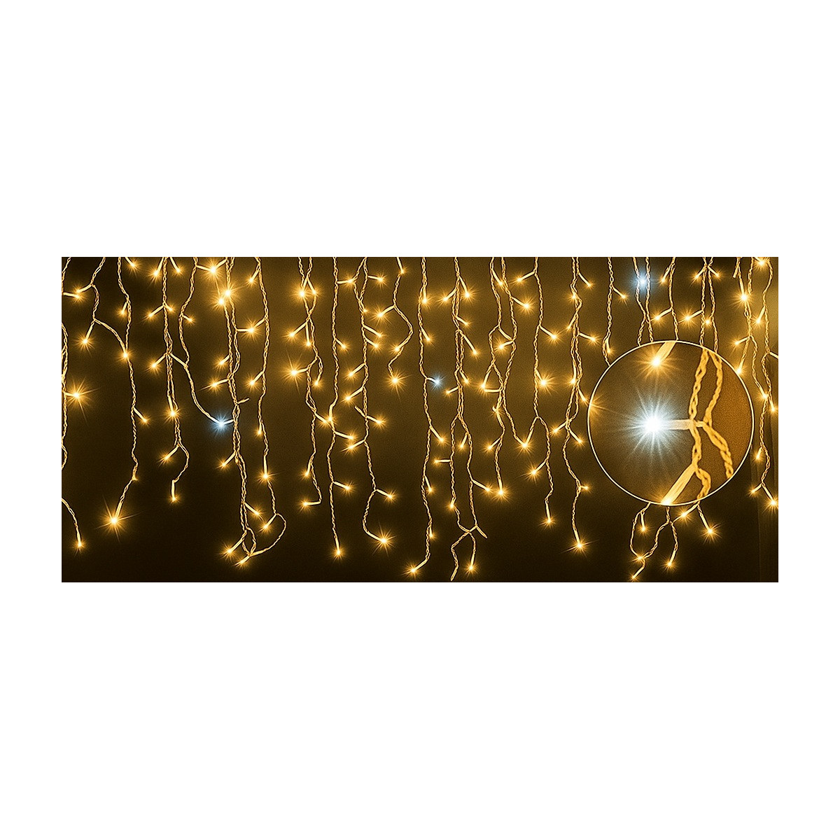 Sârme luminoase, 500LED, alb cald