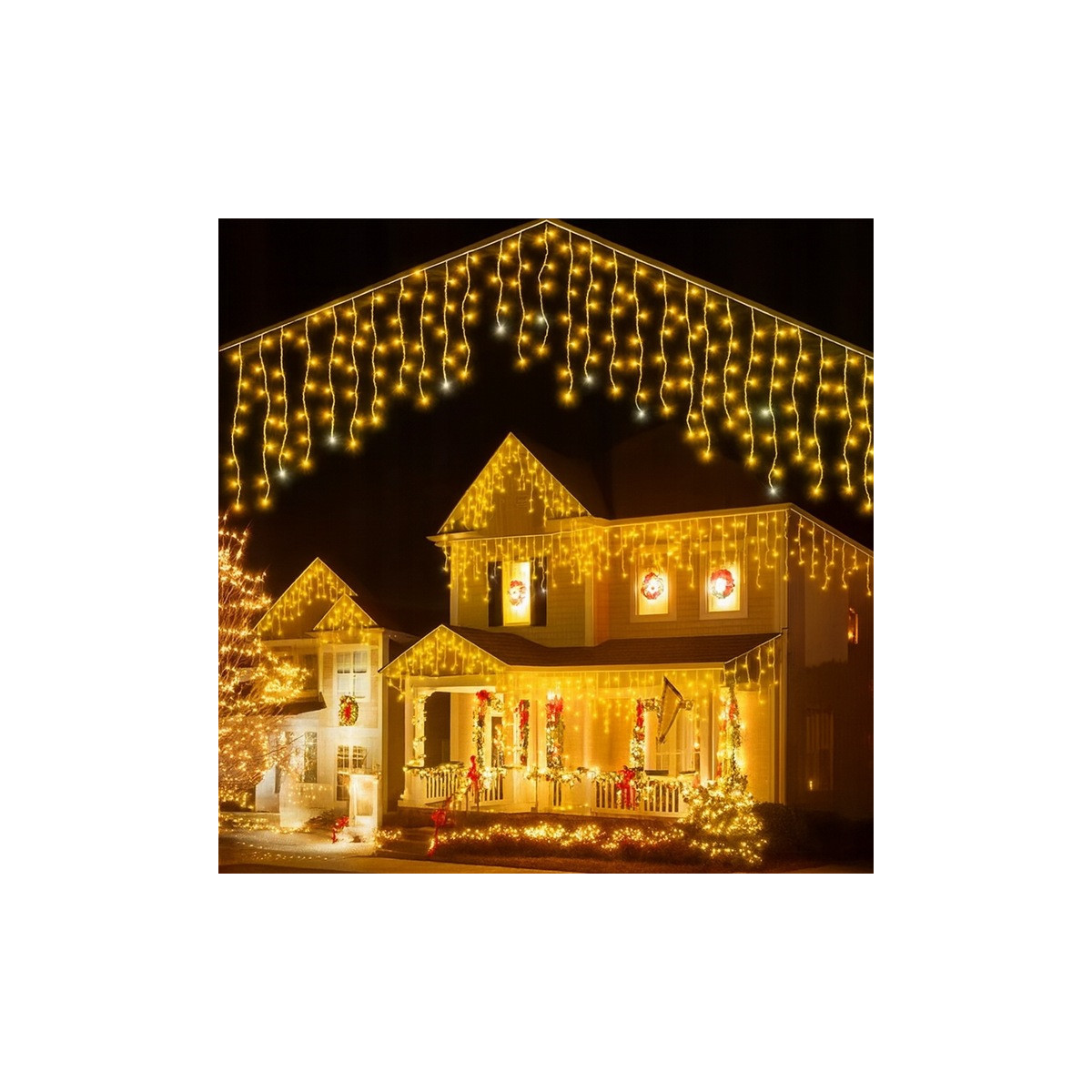 Sârme luminoase, 500LED, alb cald