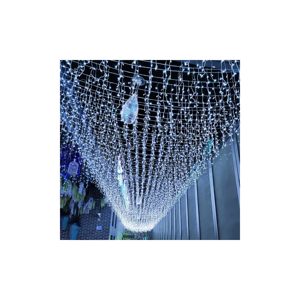 Șir de lumini suspendat, icre 500 LED, alb rece