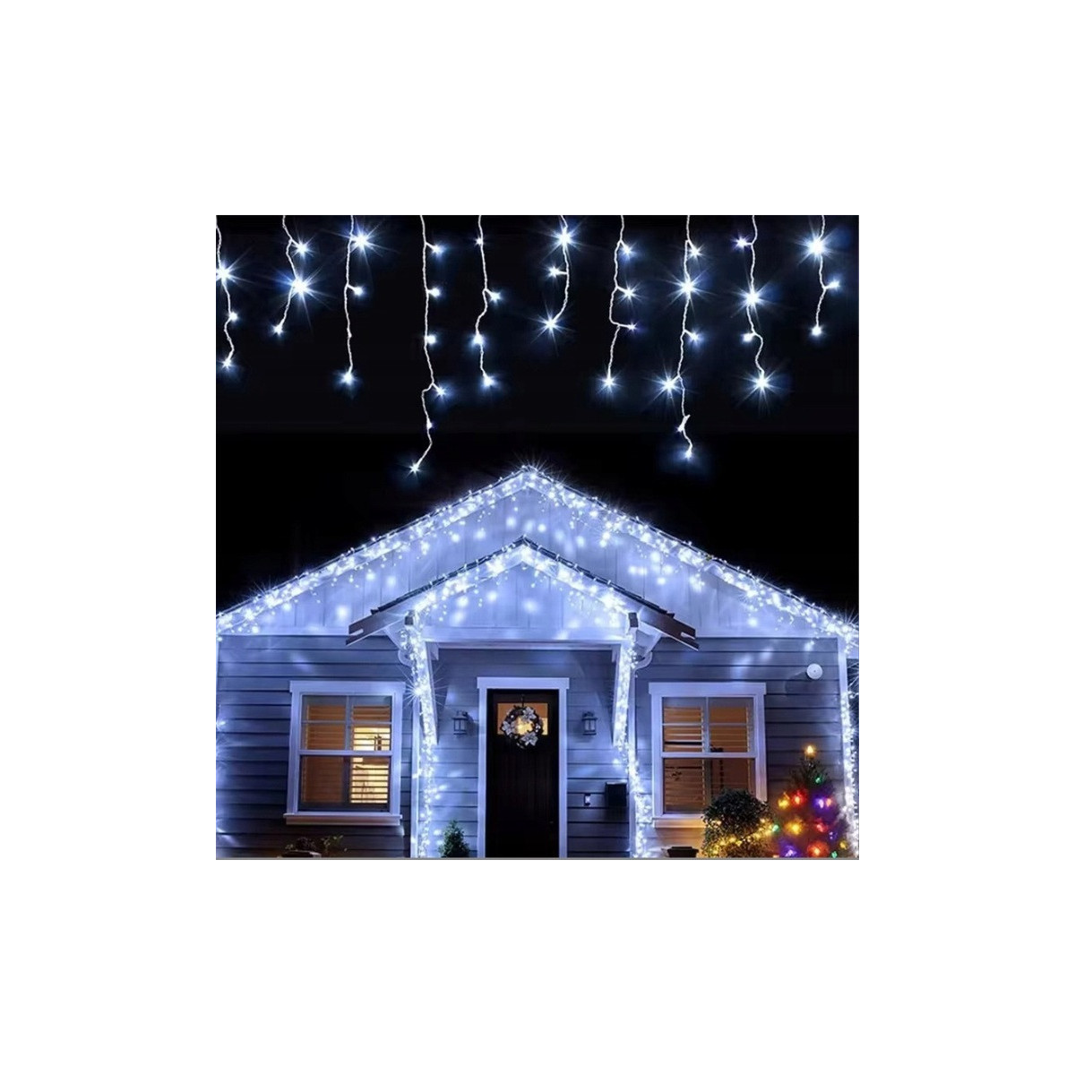 Șir de lumini suspendat, icre 500 LED, alb rece