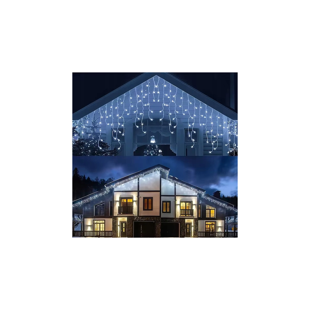 Șir de lumini suspendat, icre 500 LED, alb rece