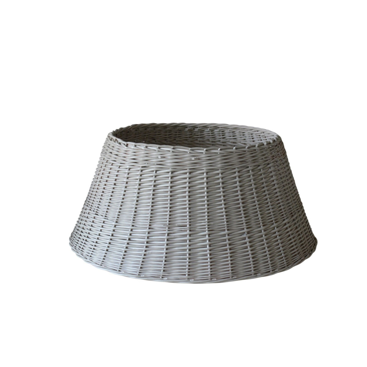 Culoare bej, coș de ratan de Crăciun pentru brad, diametru 70 cm