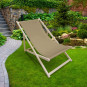 Lehátko de calitate pentru grădină, de culoare bej deschis