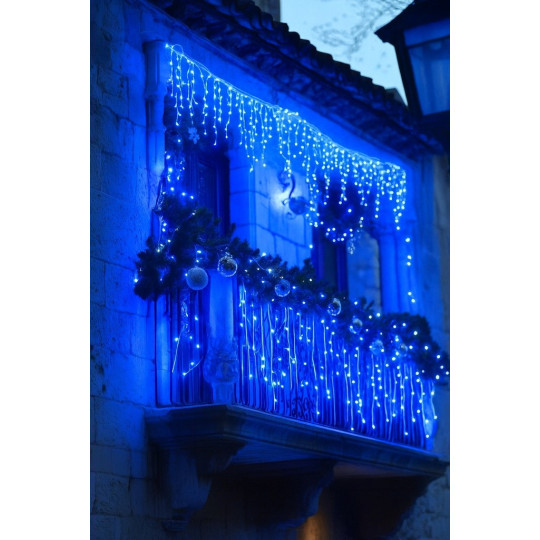 Sculptura de lumini, icre 1000 LED, albastră pentru utilizare în exterior și interior