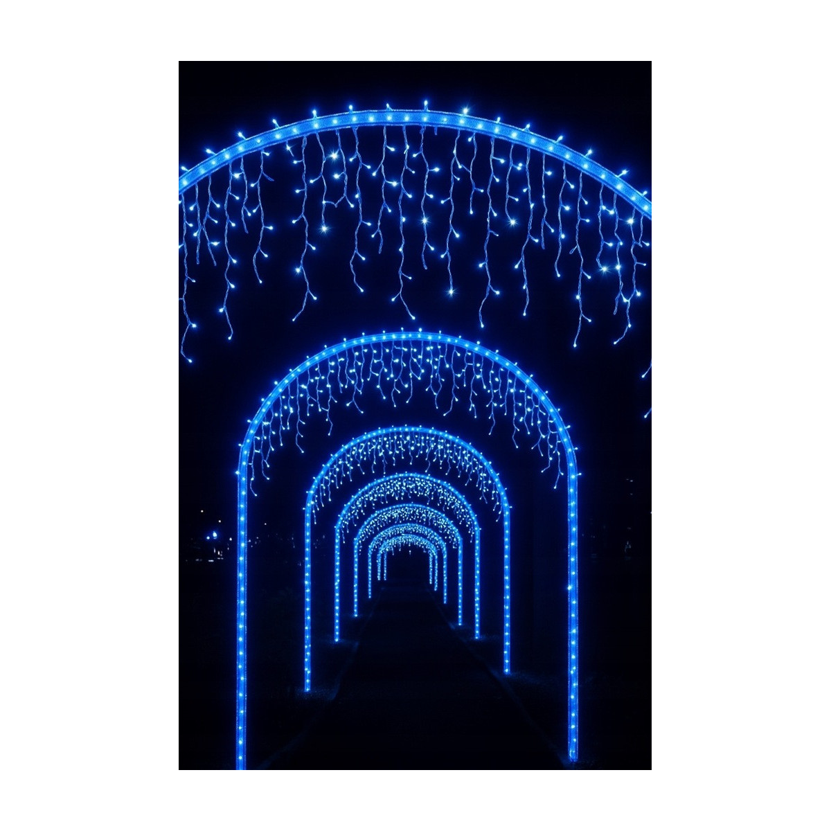 Sculptura de lumini, icre 1000 LED, albastră pentru utilizare în exterior și interior