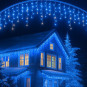 Sculptura de lumini, icre 1000 LED, albastră pentru utilizare în exterior și interior