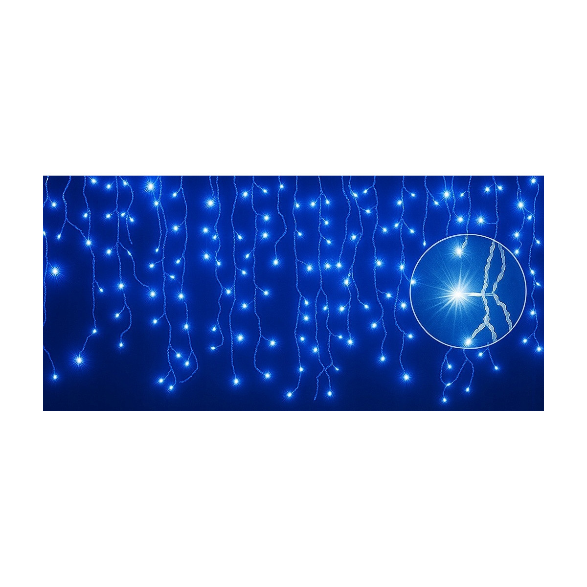 Sculptura de lumini, icre 1000 LED, albastră pentru utilizare în exterior și interior