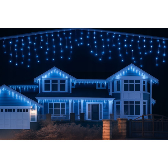 Sculptura de lumini, icre 1000 LED, albastră pentru utilizare în exterior și interior