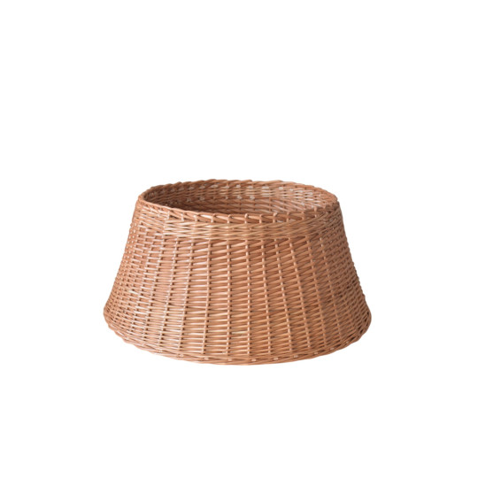 Coș ornamental din nuiele pentru brad, de culoare maro - țesut manual, 55 cm