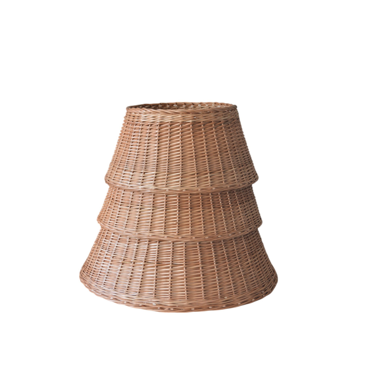 Coș ornamental din nuiele pentru brad, de culoare maro - țesut manual, 55 cm