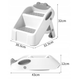 Dublu scara pentru copii de culoare gri