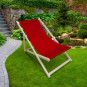 Ležadlo de culoare roșie pentru grădină