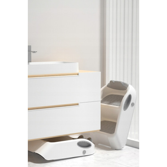 Dublu scara pentru copii de culoare gri