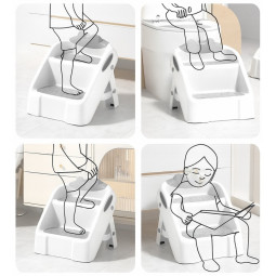 Dublu scara pentru copii de culoare gri