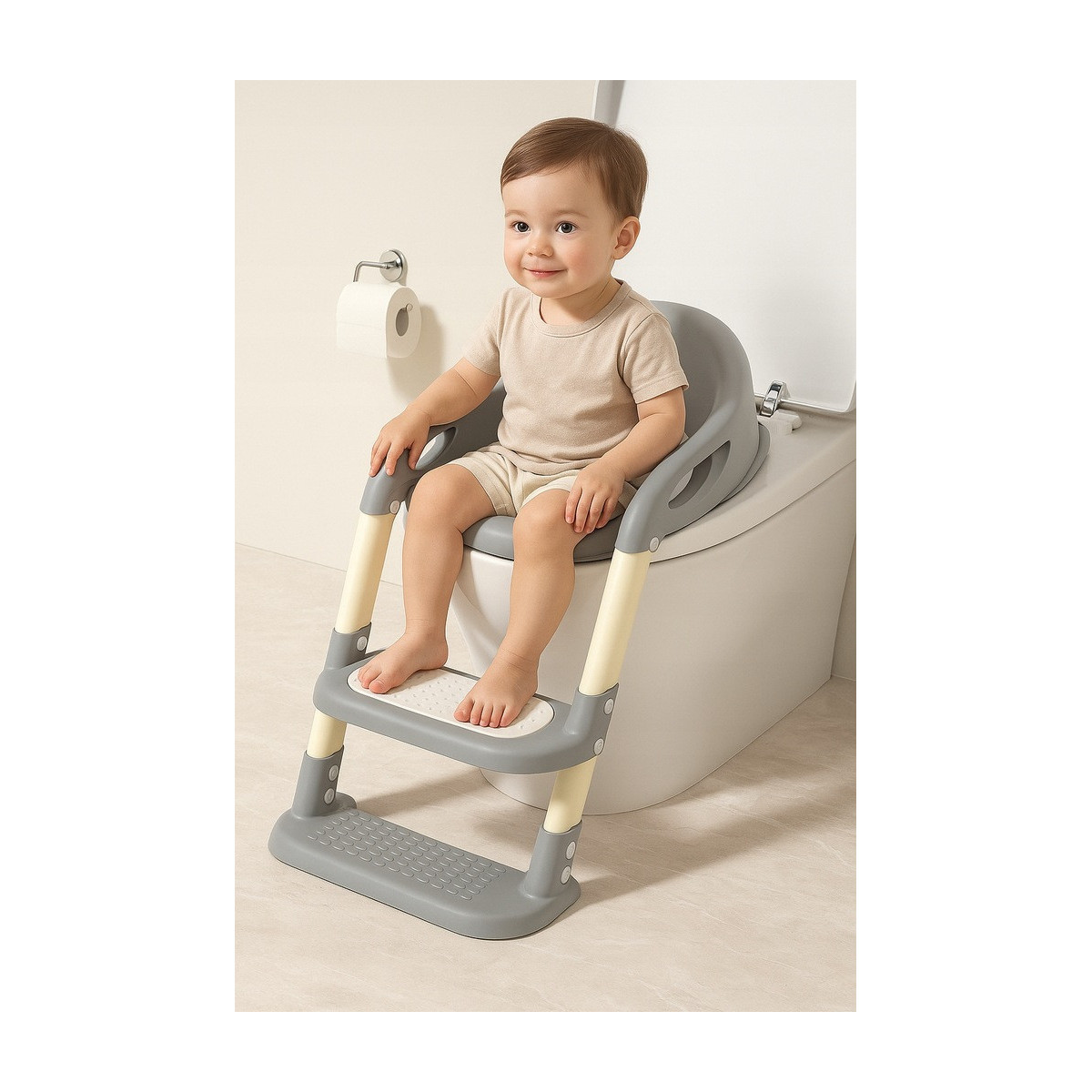 Duzuri WC pentru copii cu reducție pentru toaletă, culoare gri