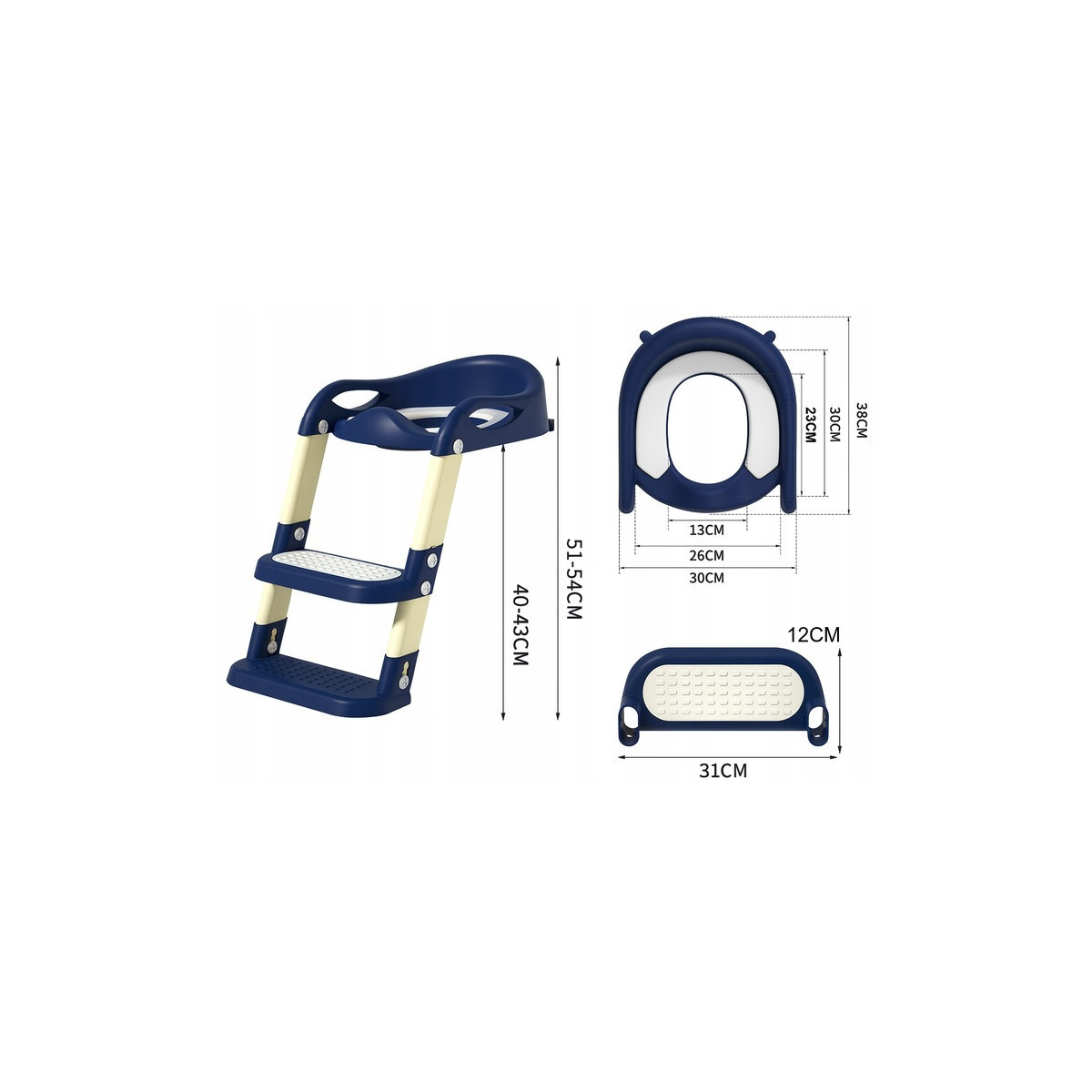 WC-uri pentru copii cu reducție pentru toaletă, culoare albastră