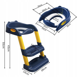 Scaune pliabile și ajustabile pentru copii cu reduceri, de culoare albastră.