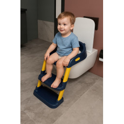 Scaune pliabile și ajustabile pentru copii cu reduceri, de culoare albastră.