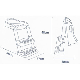 Scărițe pentru copii roz, ajustabile și pliabile, cu reducție pentru WC.
