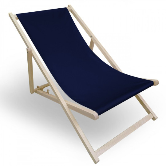 Plajă cu șezlong albastru